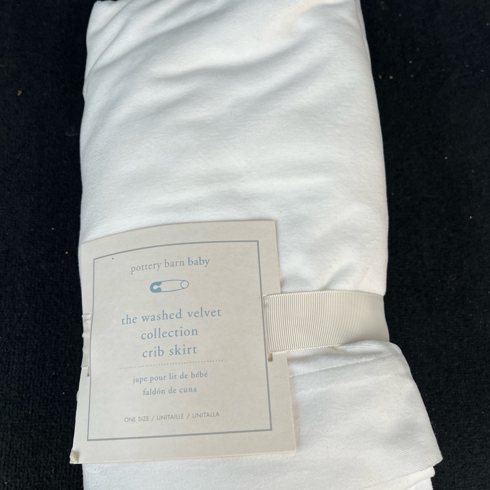 Pottery Barn Kids Cream Crib Skirt